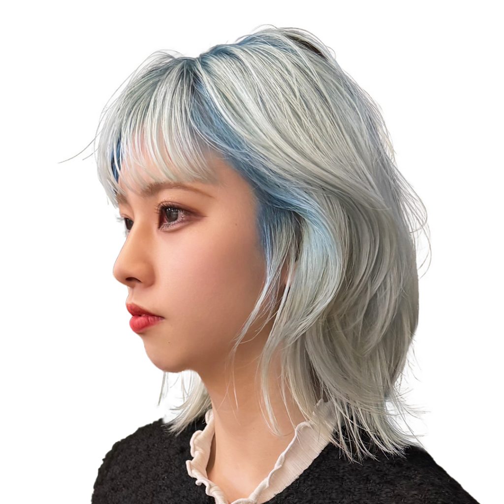 水色ルーツ＆ホワイトカラー | オルディーブブランド ヘアカラー