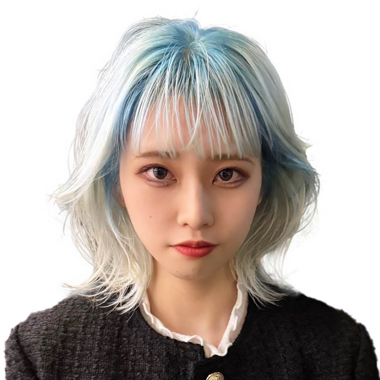 水色ルーツ＆ホワイトカラー | オルディーブブランド ヘアカラー