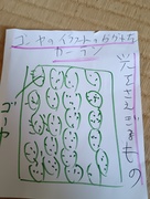 ゴーヤのイラストの書かれたカーテン 光を遮るもの