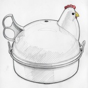 レンジでゆで卵メーカー　穴あけピン付き！