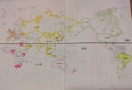 中学地理の重要国が分かる「世界の白地図スタンプ」