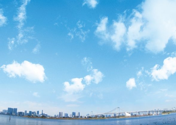レインボーブリッジと東京湾を一望