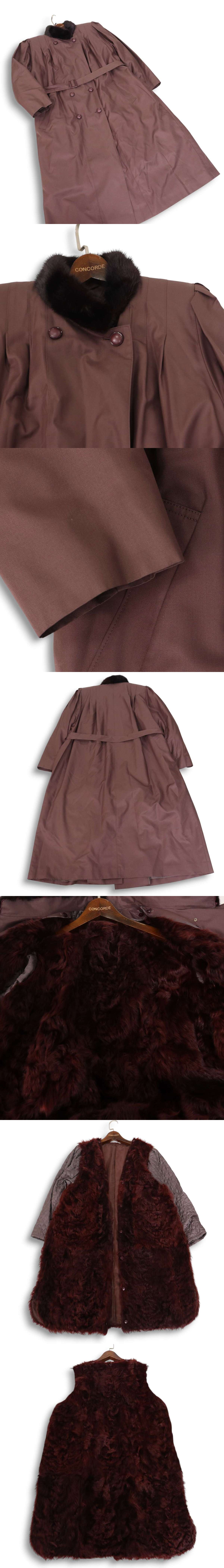 kanebo silk シルク　ファー　ロングコート　アウター　上品　高級感 Kanebo silk カネボウ シルク 秋冬 ボア ファー ライナー♪ 絹 シルク