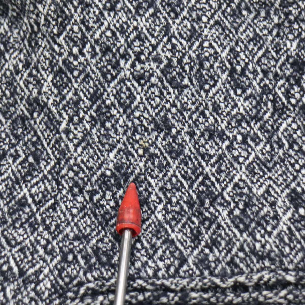 EPOCA UOMO エポカ ウォモ 秋冬 起毛 アーガイル柄★ ウール ツイード チェスター コート Sz.46　メンズ ネイビー　I3T01203_9#N