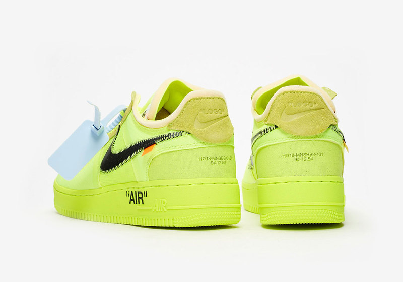 nike air force 1 x off white fluo