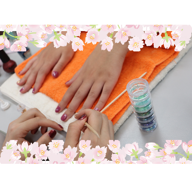 【ハンドマッサージ&ネイル体験】春色ネイルで指先美人☆