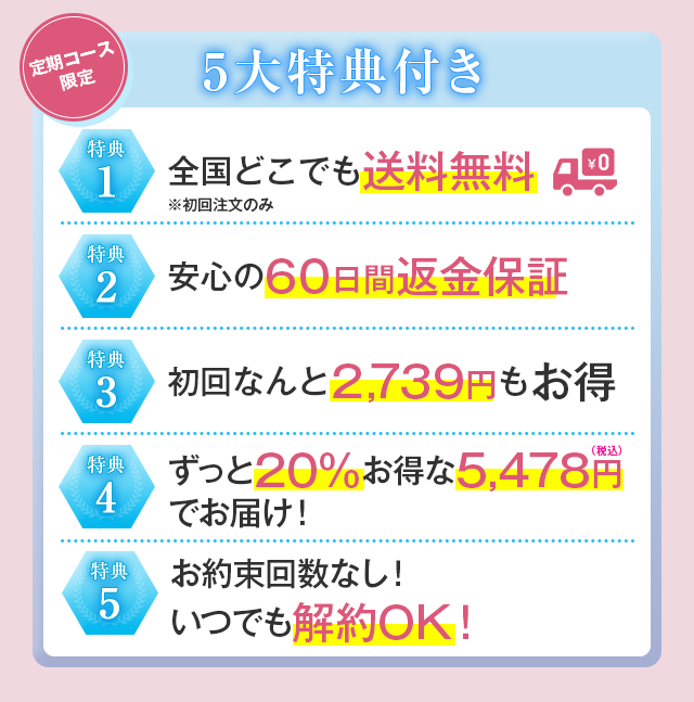 定期コース限定特典