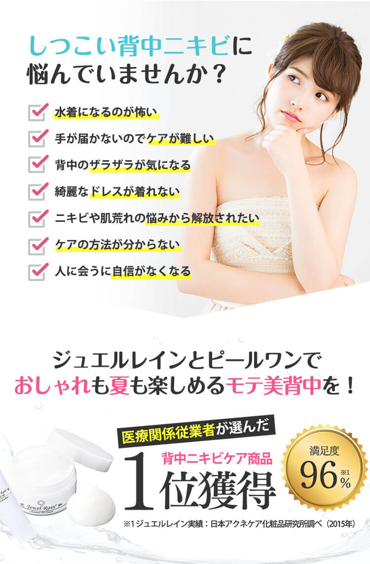 しつこい背中ニキビに悩んでいませんか？