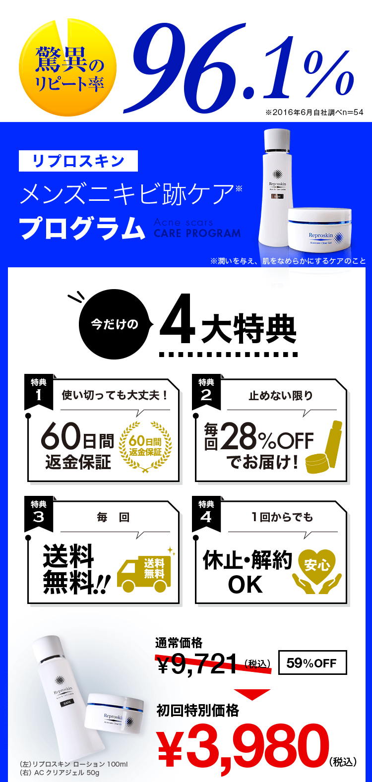 メンズニキビ跡ケアプログラム