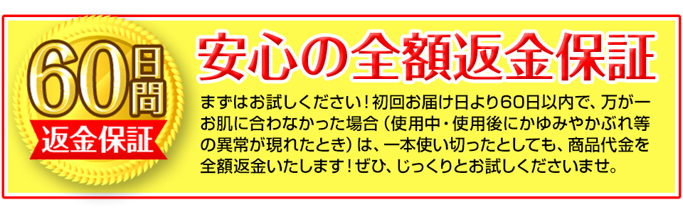 安心の60日間返金保証