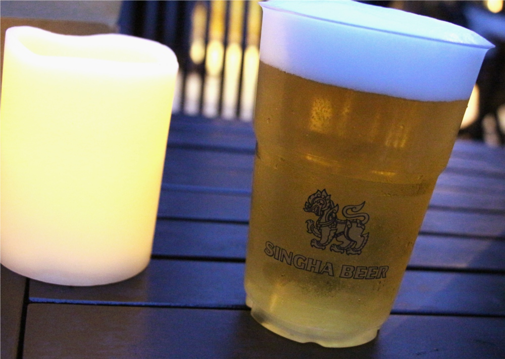 銀座　ザ・ガーデン　シンハービール　夏期限定　ビアガーデン