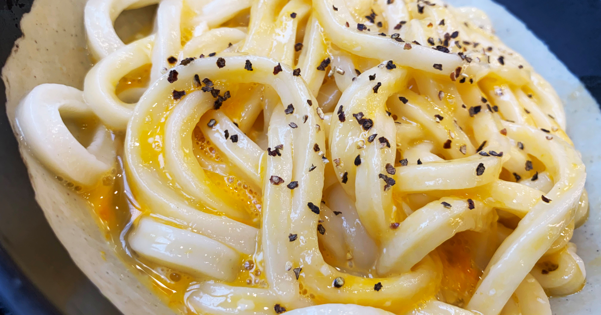 予想外 丸亀製麺の店舗限定メニュー バター醤油釜玉 がもはや釜玉うどんではなかった うどんって言うよりは 展開店舗はこちら ロケット ニュース24 ニュートピ Twitterで話題のニュースをお届け