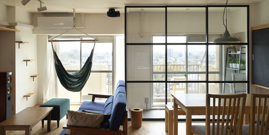 インナーテラスで最上階の景観を満喫のリノベーション事例