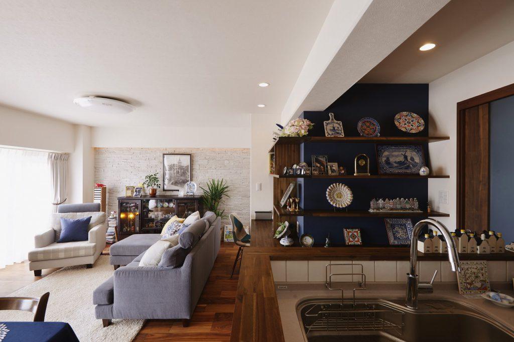 デルフトをイメージして作られた空間のリノベーション事例