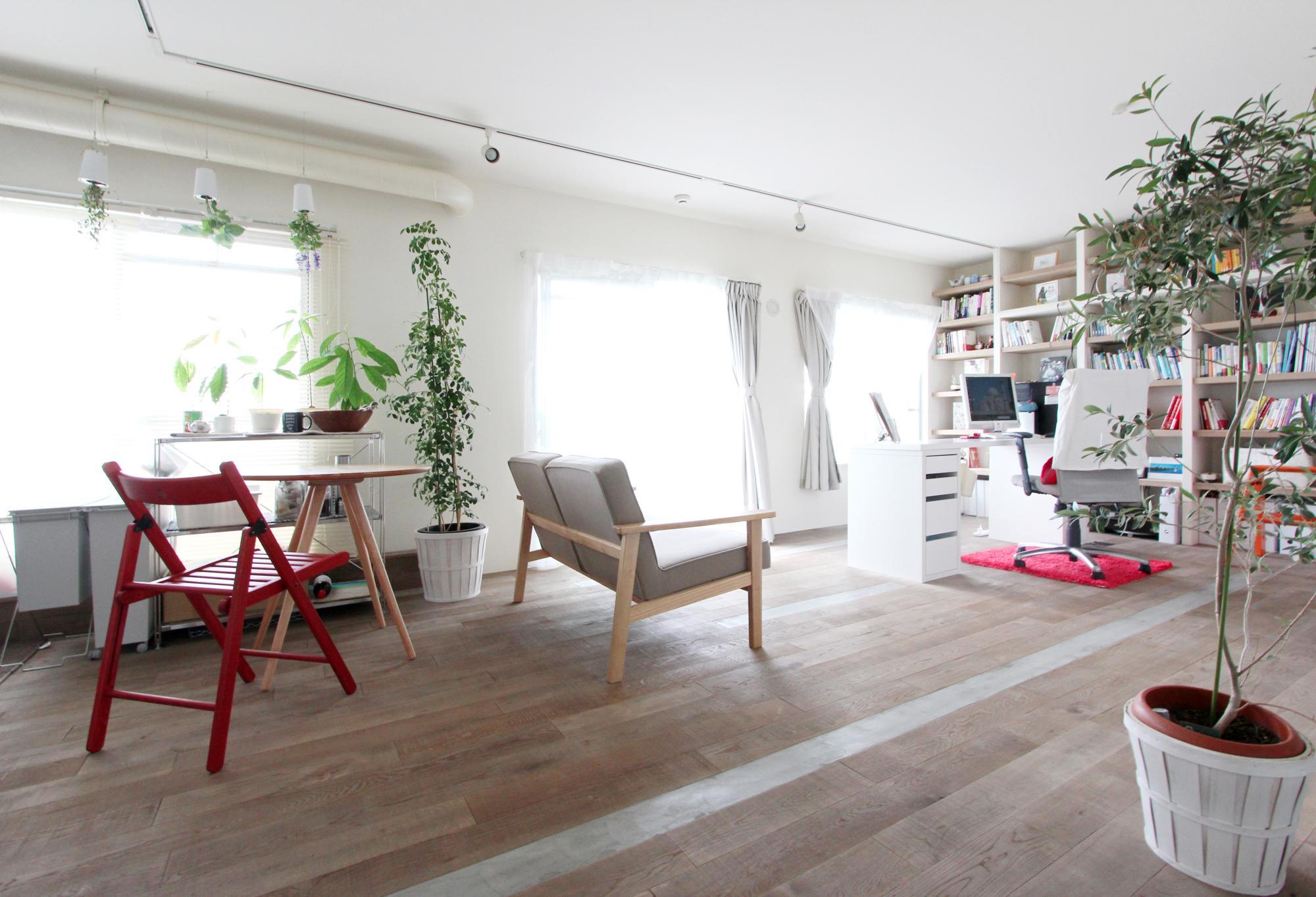 女性らしく柔らかいお部屋のリノベーション事例