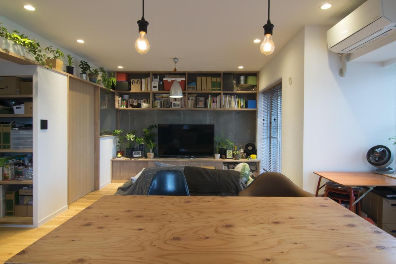 見せる収納、植物コレクションのリノベーション事例