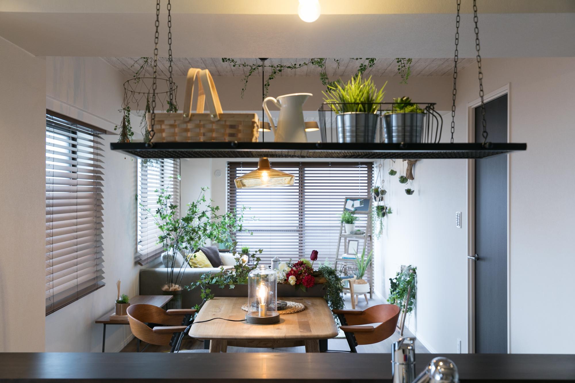 グリーンのためのインテリアコーディネートのリノベーション事例