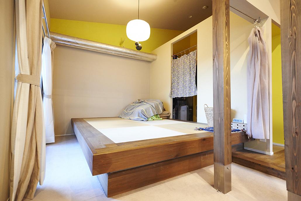 オークの床が和テイストを感じさせるのリノベーション事例