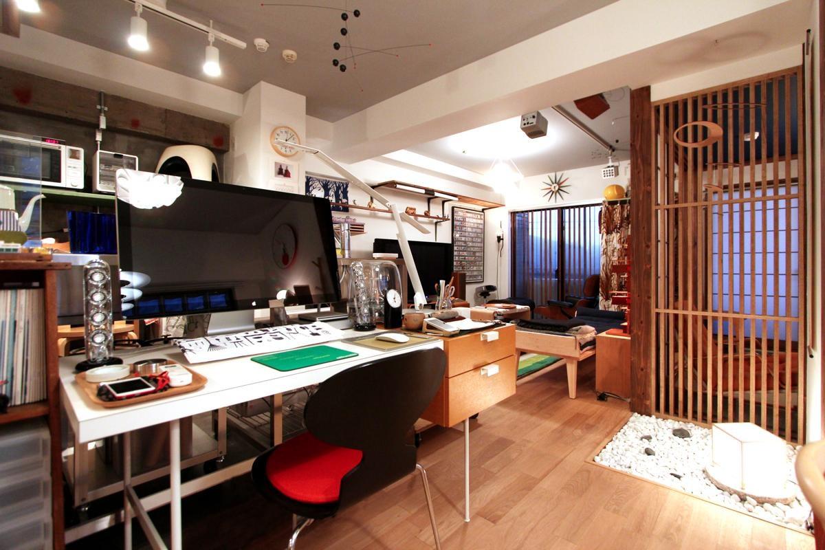 格子で仕切った奥行きを感じる住まいのリノベーション事例