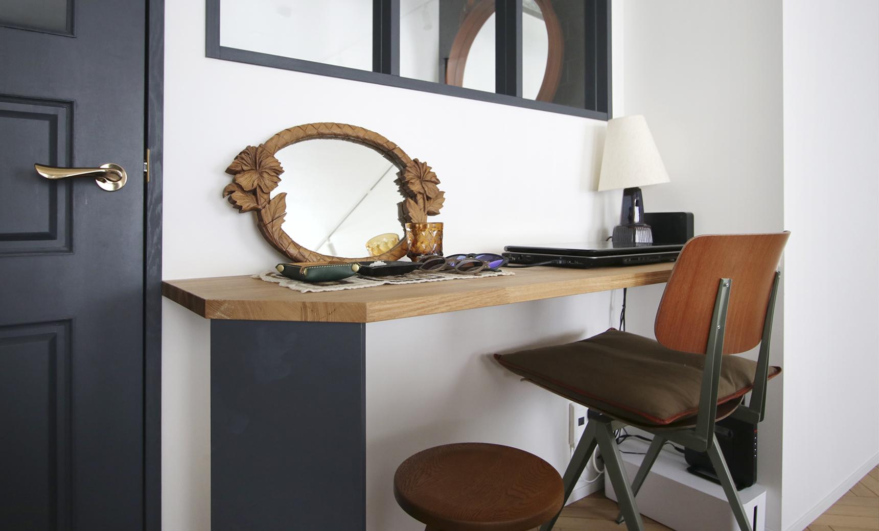 ブラック×グレー×ベージュが調和するホテルライクな部屋のリノベーション事例