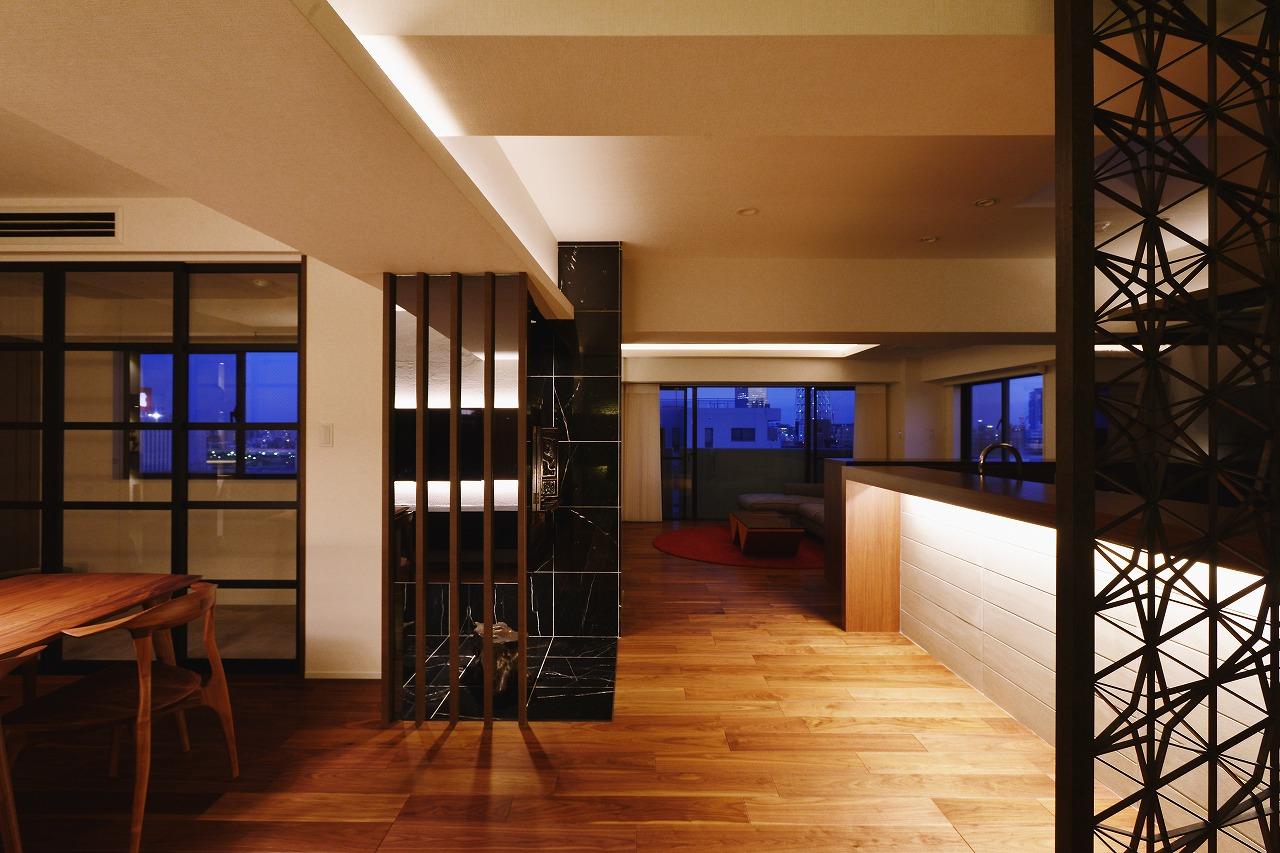 借景もリビングのインテリアのリノベーション事例