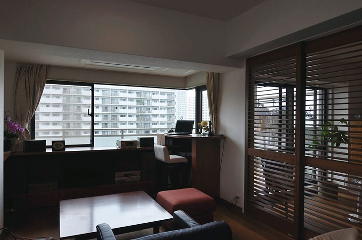 可動式ルーバーで作るゆとり空間のリノベーション事例