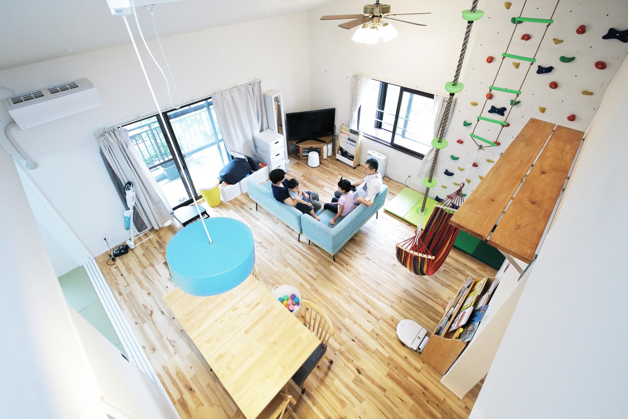 遊んだ後はハンモックで一休み！のリノベーション事例