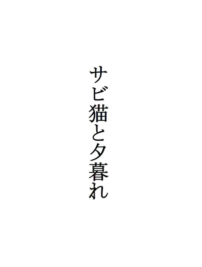 詩「サビ猫と夕暮れ」（詩人会議掲載）