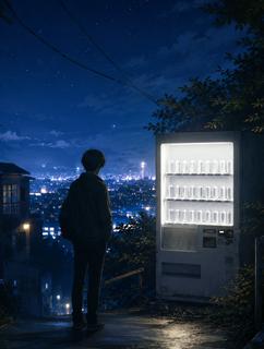 『夜だけ開く自販機』