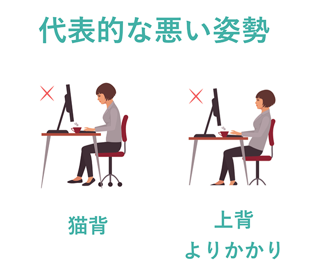 集中力が低下する原因の1つは「座り姿勢の悪さ」