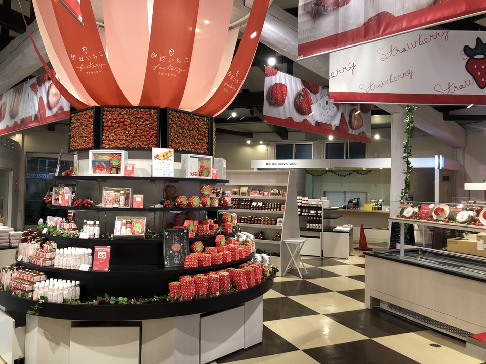 Navel "strawberry BonBonBERRY Izunokuni factory" of Roadside Station Izu