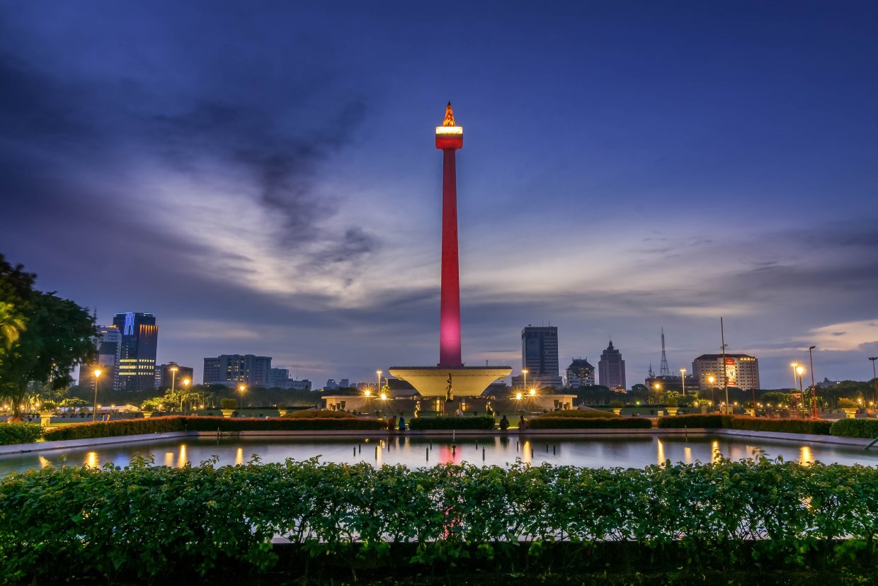 雅加達國家紀念塔夜景