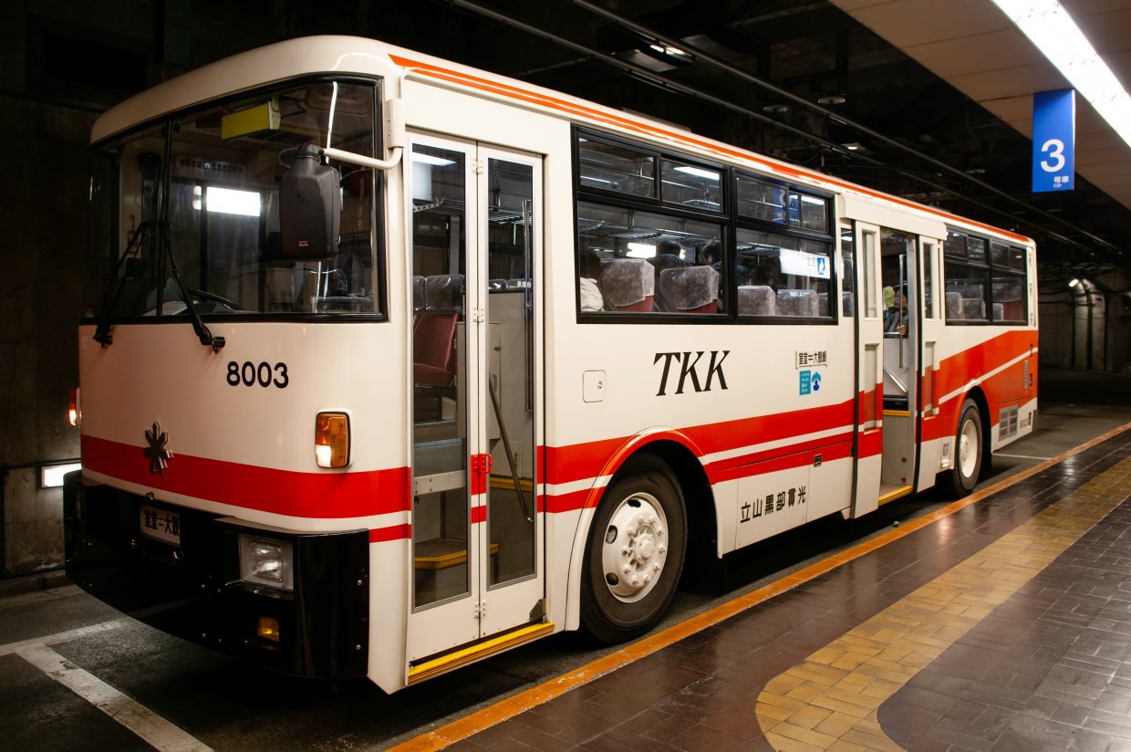 立山黑部立山隧道無軌電車