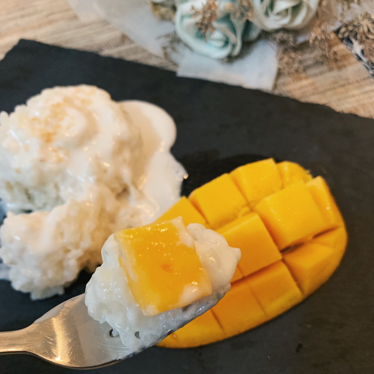 芒果糯米飯作法大公開