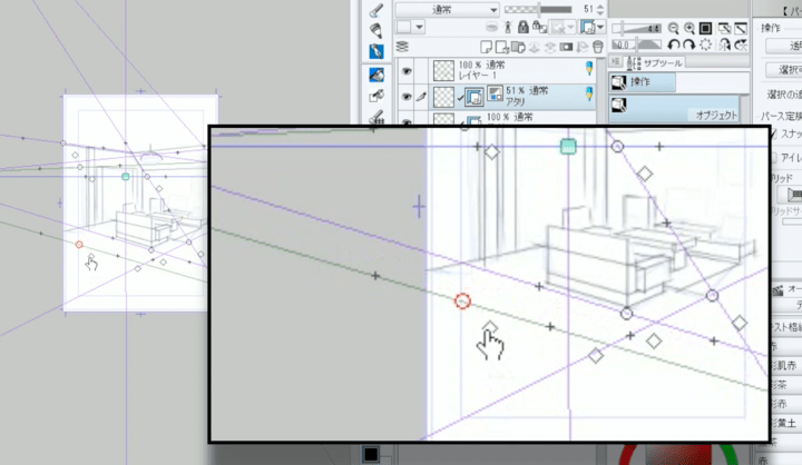 パース定規を使った背景の描き方講座 クリスタで背景の描き方を学ぼう お絵かき講座パルミー