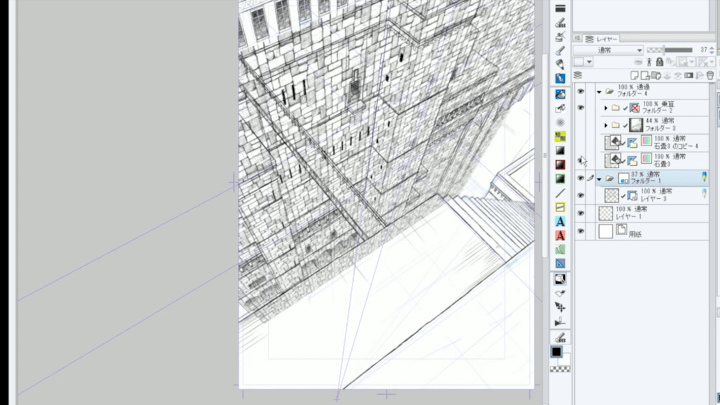 パース定規を使った背景の描き方講座 クリスタで背景の描き方を学