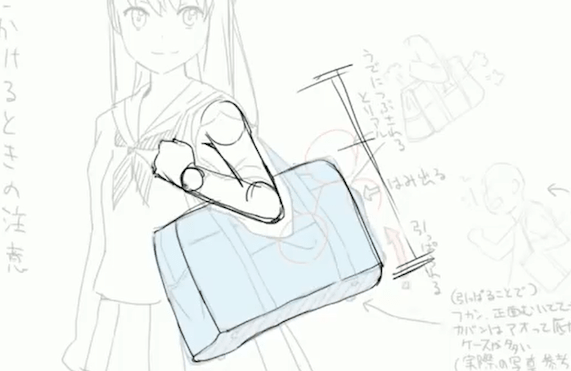 カバンを描く