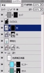 機械の立体感を強調