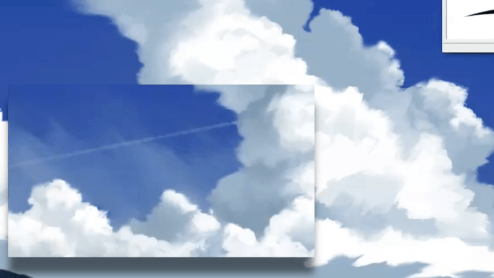 空と雲の描き方。突き抜ける青空、入道雲…夏空を描くには｜お絵かき