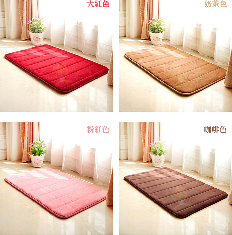 PureOne 珊瑚絨慢回彈地墊 40*60 【RA-001】 超吸水記憶海綿 防滑浴室墊 止滑吸水 - 商品圖 5