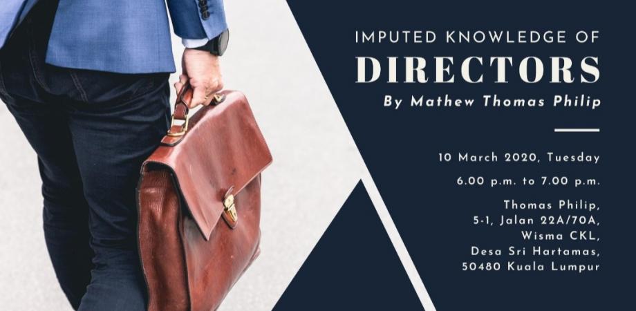 Imputed Knowledge Of Directors Peatix