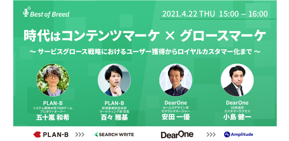【Best of Breed】時代はコンテンツマーケ×グロースマーケ 　〜サービスグロース戦略におけるユーザー獲得からロイヤルカスタマー化まで〜