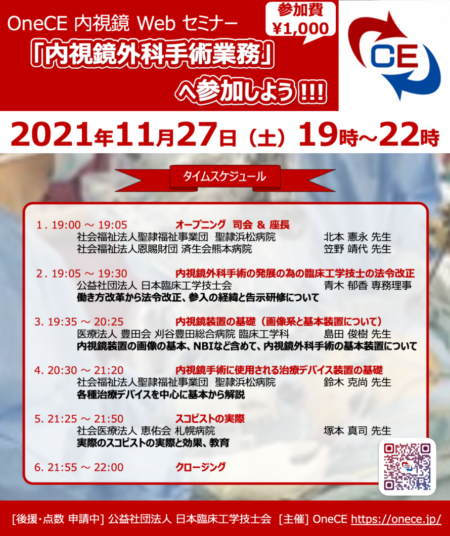 Onece 内視鏡 Web セミナー Vol Peatix