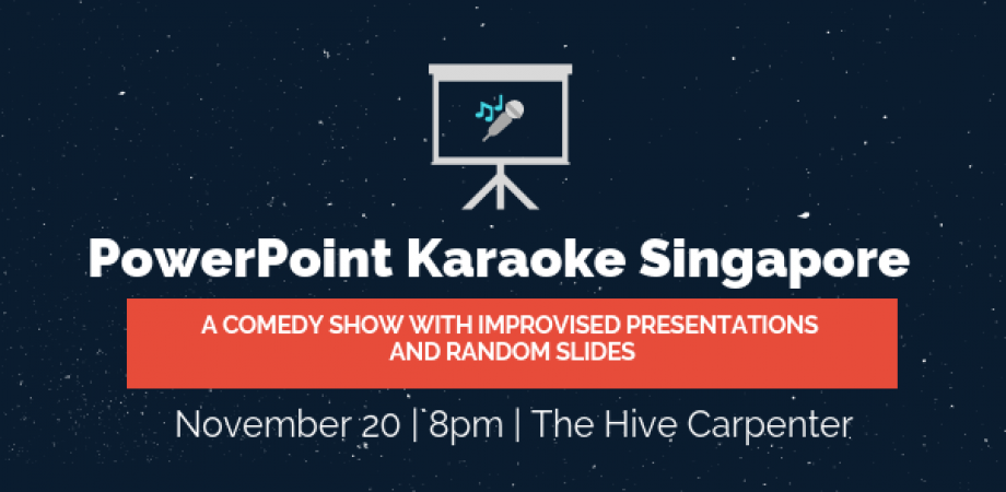 powerpoint karaoke comedy show with improvised presentations and