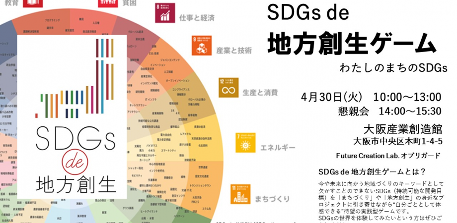 Sdgs De 地方創生ゲーム 懇親会 In大阪 わたしのまちのsdgs Peatix