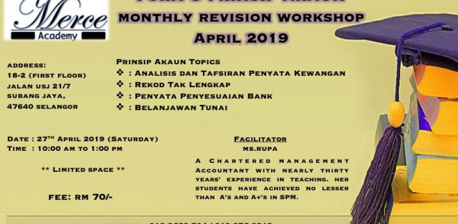 Form 5 Prinsip Akaun Monthly Revision Workshop April 2019 Peatix