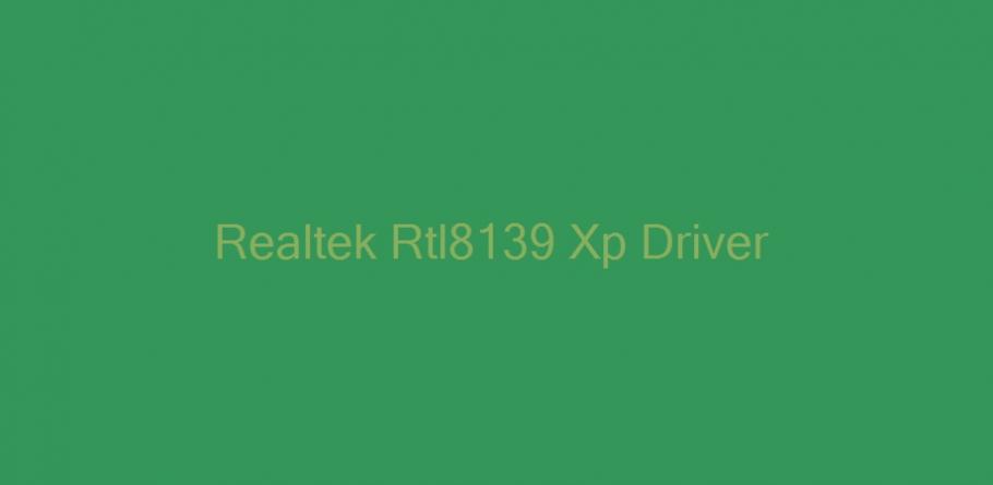 Rtl8139 driver windows 10
