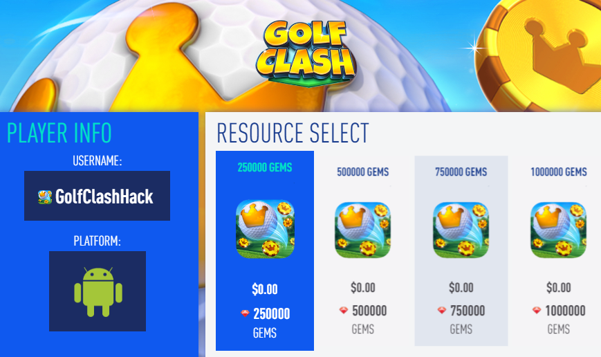 Golf Clash Hack And Cheats Tools Unlimited Balls And Coins Android Ios Golf Clash Hack And Cheat Tools