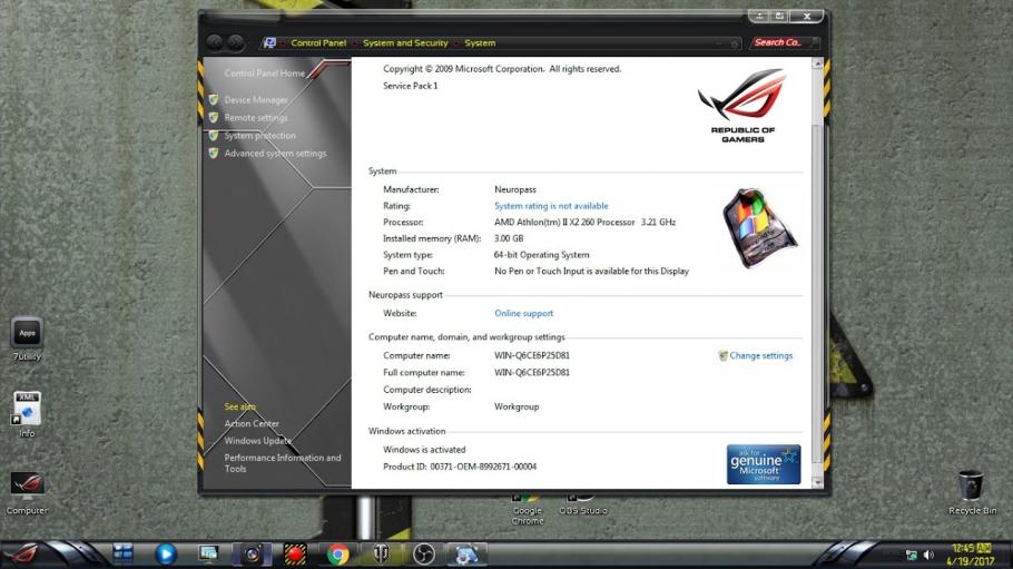 Microsoft Windows 7 Rog Rampage 64 Bit E3 16 Peatix