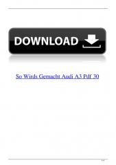 So Wirds Gemacht Audi A3 Pdf Download Peatix